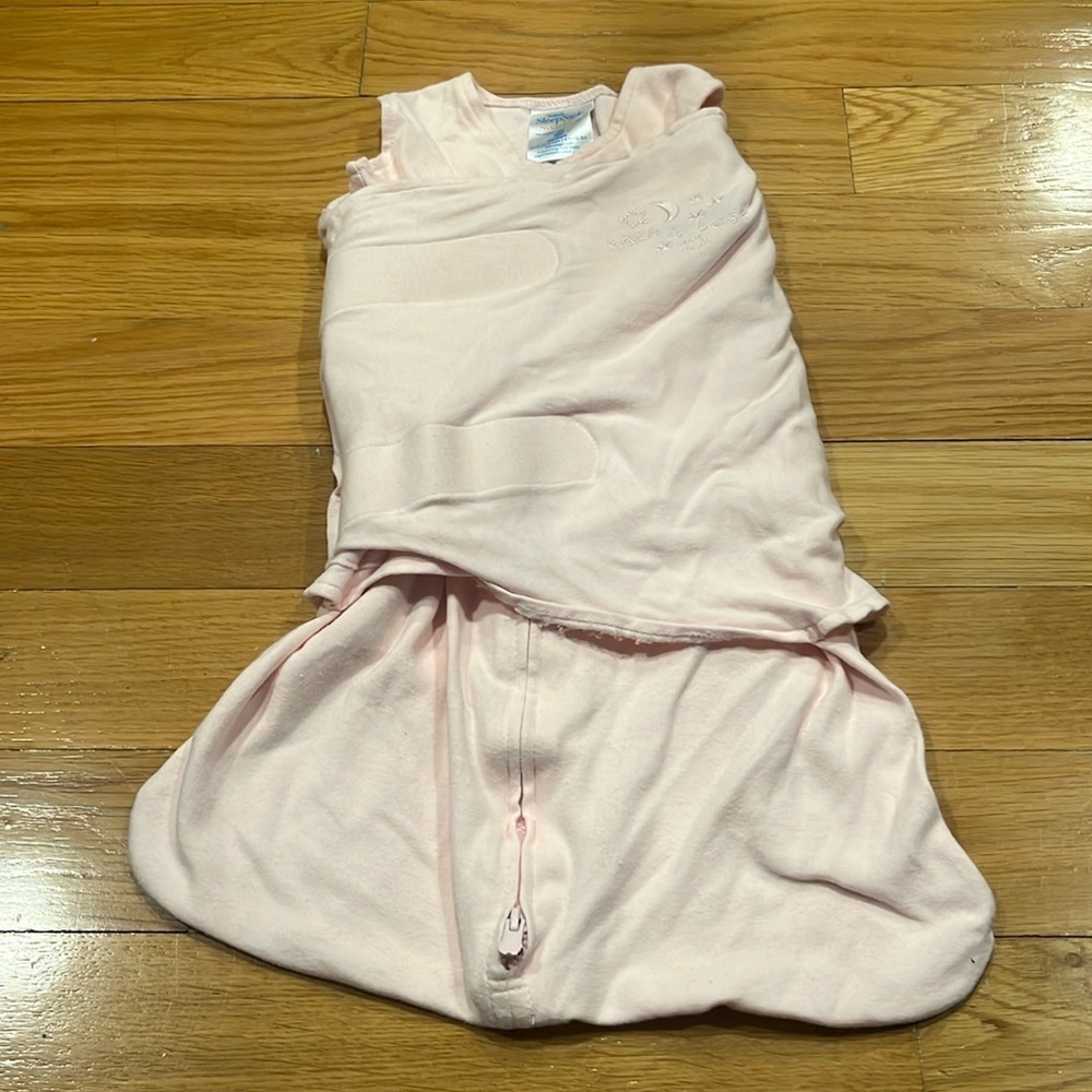 Halo girls pink cotton sleep sack swaddle size Newborn.